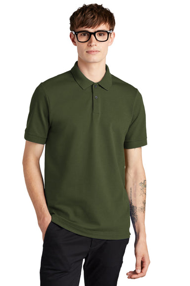 Mercer+Mettle MM1000 Mens Moisture Wicking Short Sleeve Polo Shirt Townsend Green Model Front