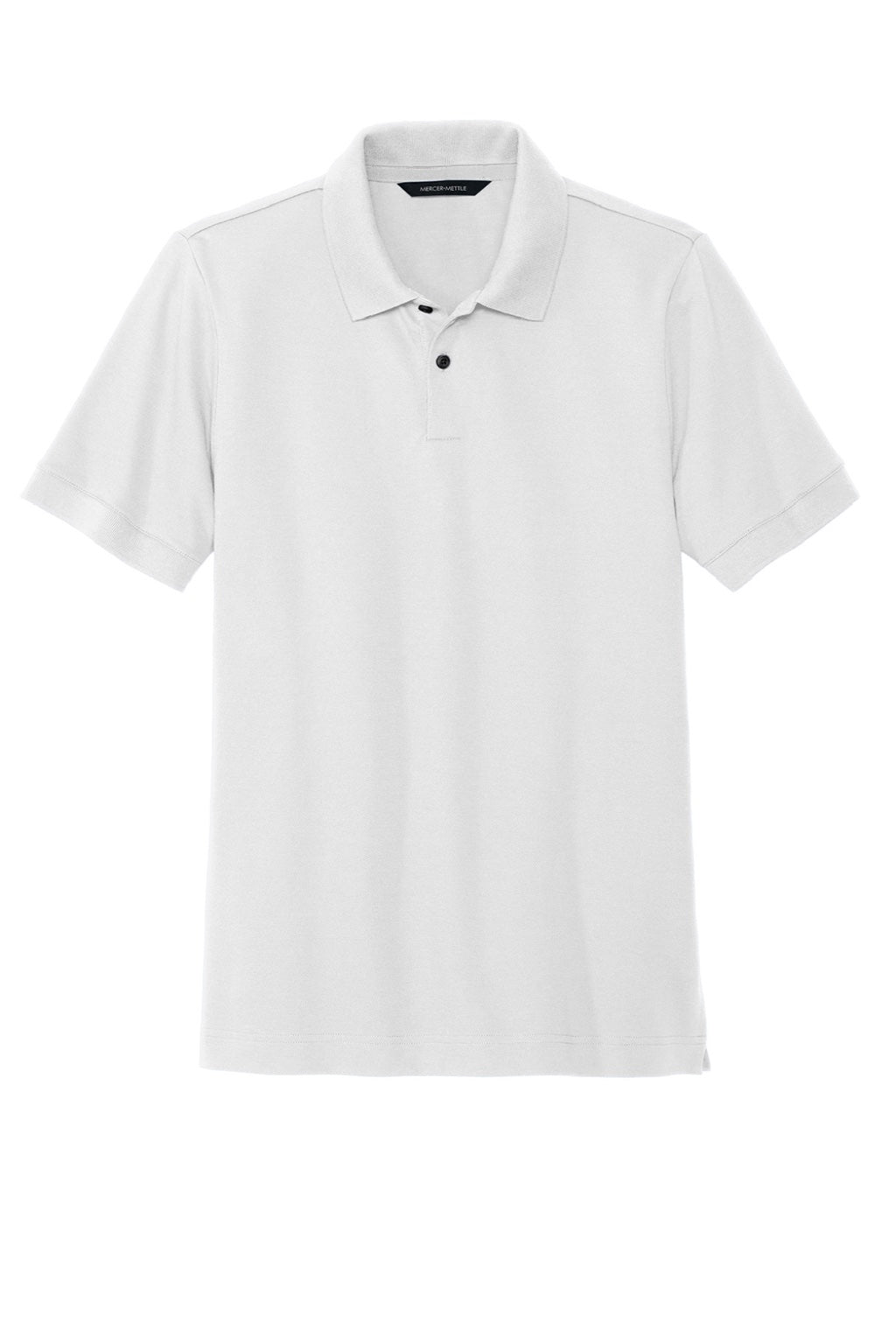 Mercer+Mettle MM1000 Moisture Wicking Short Sleeve Polo Shirt White Flat Front