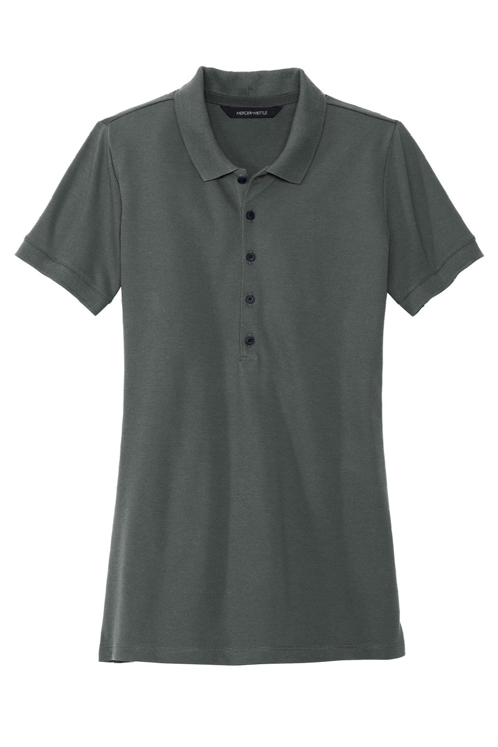 Mercer+Mettle MM1001 Moisture Wicking Short Sleeve Polo Shirt Anchor Grey Flat Front