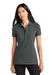 Mercer+Mettle MM1001 Womens Moisture Wicking Short Sleeve Polo Shirt Anchor Grey Model Front