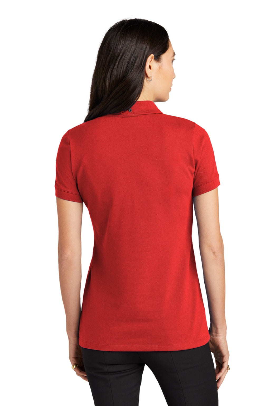 Mercer+Mettle MM1001 Womens Moisture Wicking Short Sleeve Polo Shirt Apple Red Model Back