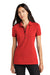 Mercer+Mettle MM1001 Womens Moisture Wicking Short Sleeve Polo Shirt Apple Red Model Front