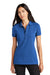 Mercer+Mettle MM1001 Womens Moisture Wicking Short Sleeve Polo Shirt Blue Note Model Front