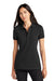 Mercer+Mettle MM1001 Womens Moisture Wicking Short Sleeve Polo Shirt Deep Black Model Front