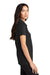Mercer+Mettle MM1001 Womens Moisture Wicking Short Sleeve Polo Shirt Deep Black Model Side