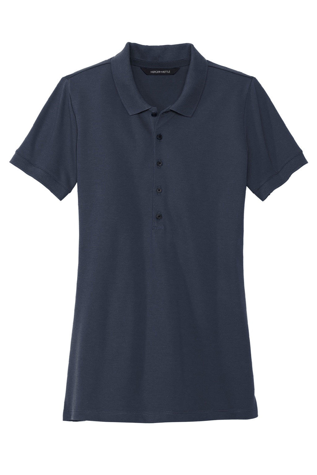Mercer+Mettle MM1001 Moisture Wicking Short Sleeve Polo Shirt Night Navy Blue Flat Front