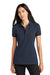 Mercer+Mettle MM1001 Womens Moisture Wicking Short Sleeve Polo Shirt Night Navy Blue Model Front