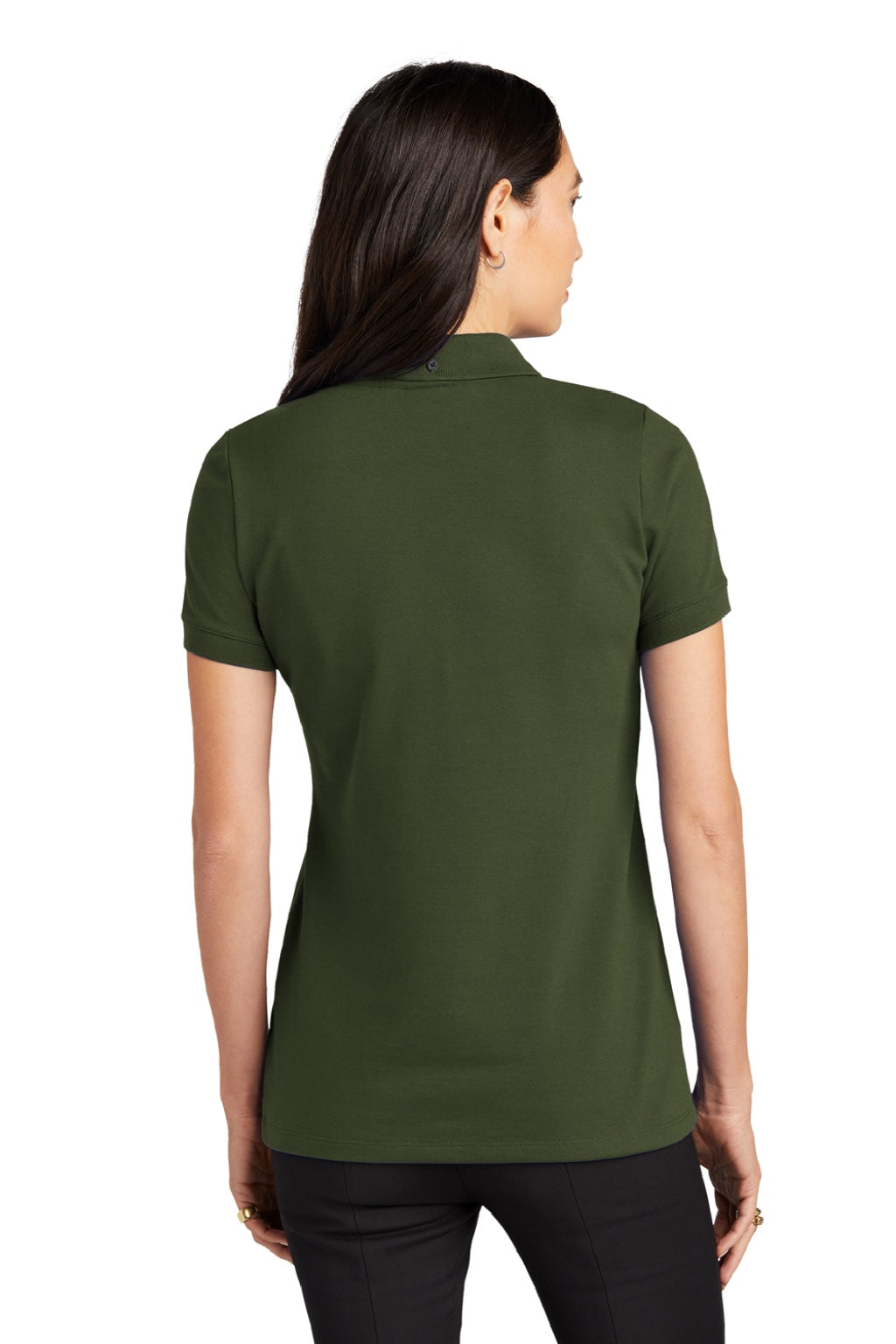 Mercer+Mettle MM1001 Womens Moisture Wicking Short Sleeve Polo Shirt Townsend Green Model Back
