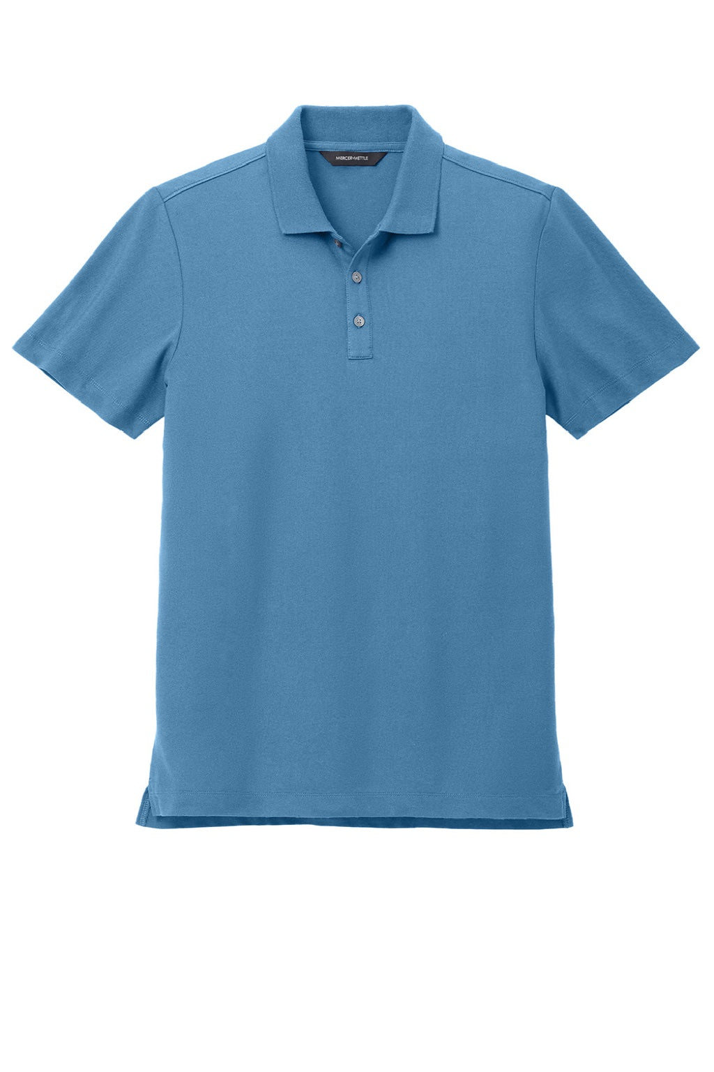 Mercer+Mettle MM1004 Moisture Wicking Short Sleeve Polo Shirt Parisian Blue Flat Front