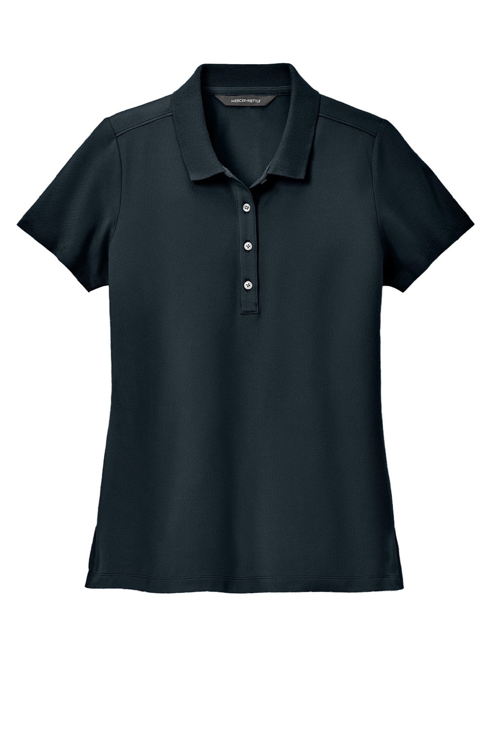 Mercer+Mettle MM1005 Moisture Wicking Short Sleeve Polo Shirt Night Navy Blue Flat Front
