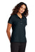 Mercer+Mettle MM1005 Womens Moisture Wicking Short Sleeve Polo Shirt Night Navy Blue Model Front