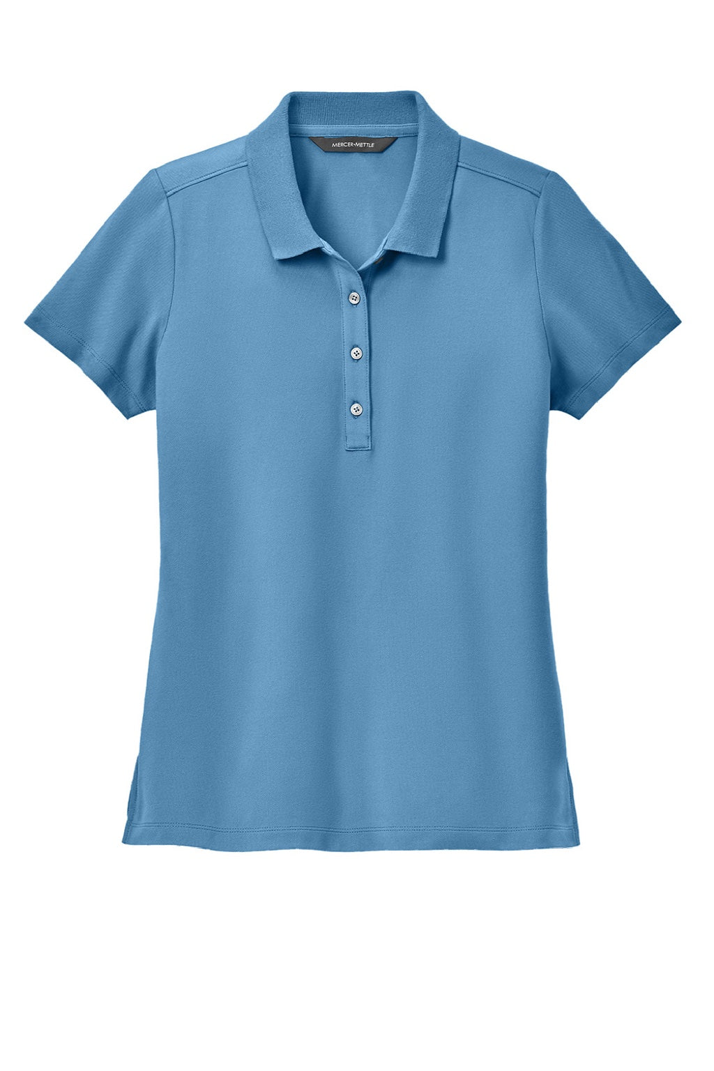 Mercer+Mettle MM1005 Moisture Wicking Short Sleeve Polo Shirt Parisian Blue Flat Front