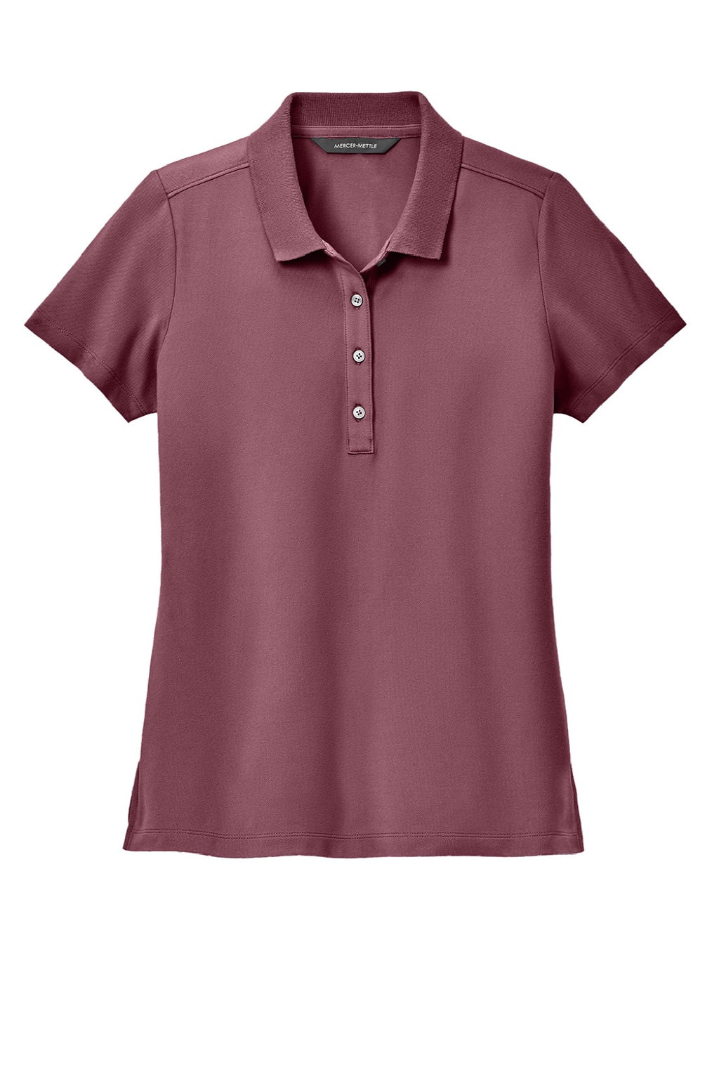 Mercer+Mettle MM1005 Moisture Wicking Short Sleeve Polo Shirt Rosewood Flat Front