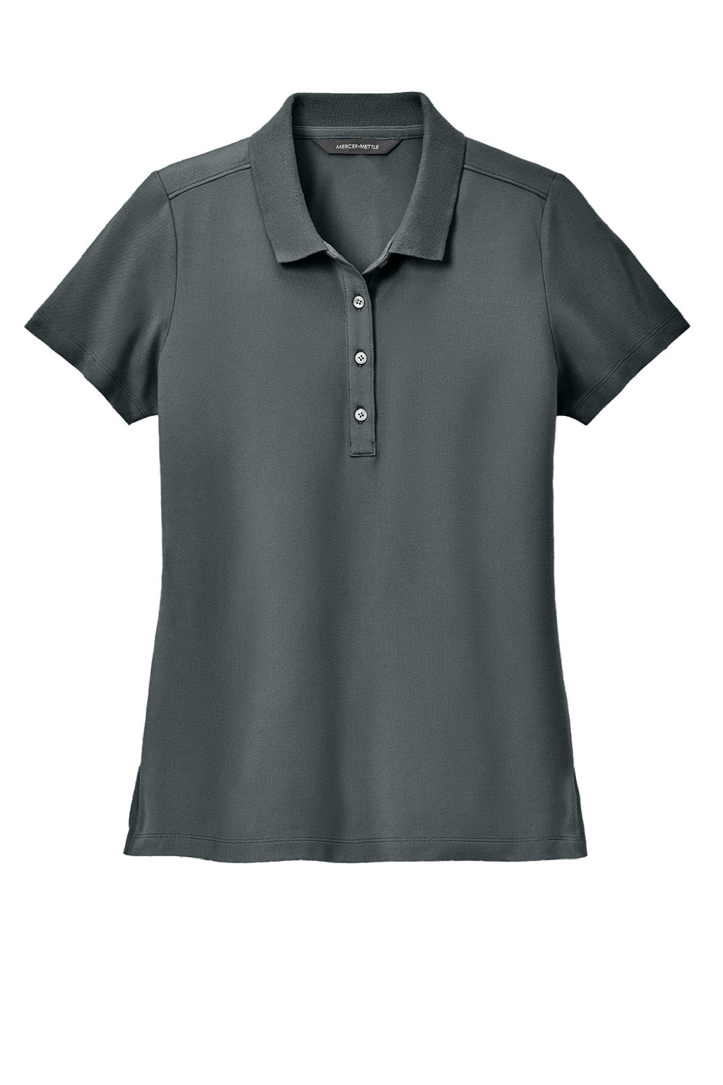 Mercer+Mettle MM1005 Moisture Wicking Short Sleeve Polo Shirt Storm Grey Flat Front