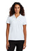 Mercer+Mettle MM1005 Womens Moisture Wicking Short Sleeve Polo Shirt White Model Front
