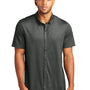 Mercer+Mettle Mens Moisture Wicking Short Sleeve Button Down Shirt - Heather Anchor Grey