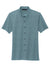 Mercer+Mettle MM1006 Moisture Wicking Short Sleeve Button Down Shirt Heather Parisian Blue Flat Front