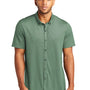Mercer+Mettle Mens Moisture Wicking Short Sleeve Button Down Shirt - Heather Sage Green