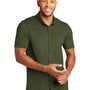 Mercer+Mettle Mens Moisture Wicking Short Sleeve Button Down Shirt - Townsend Green