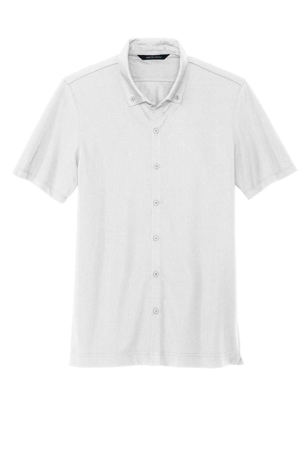 Mercer+Mettle MM1006 Moisture Wicking Short Sleeve Button Down Shirt White Flat Front