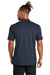 Mercer+Mettle MM1008 Mens Moisture Wicking Short Sleeve Henley T-Shirt Night Navy Blue Model Back