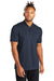Mercer+Mettle MM1008 Mens Moisture Wicking Short Sleeve Henley T-Shirt Night Navy Blue Model Front