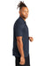 Mercer+Mettle MM1008 Mens Moisture Wicking Short Sleeve Henley T-Shirt Night Navy Blue Model Side