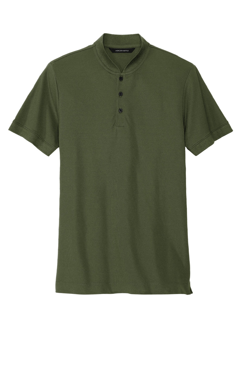 Mercer+Mettle MM1008 Moisture Wicking Short Sleeve Henley T-Shirt Townsend Green Flat Front