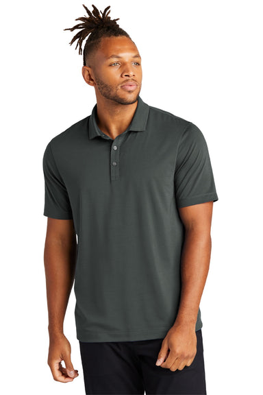 Mercer+Mettle MM1014 Mens Moisture Wicking Short Sleeve Polo Shirt Anchor Grey Model Front