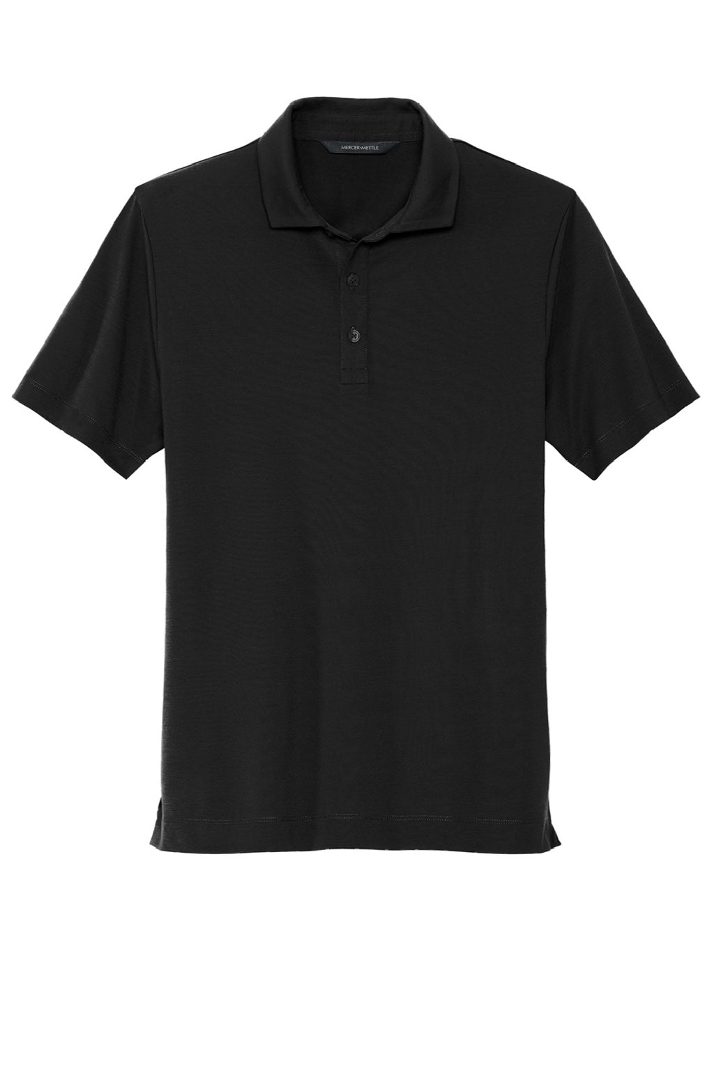 Mercer+Mettle MM1014 Moisture Wicking Short Sleeve Polo Shirt Deep Black Flat Front