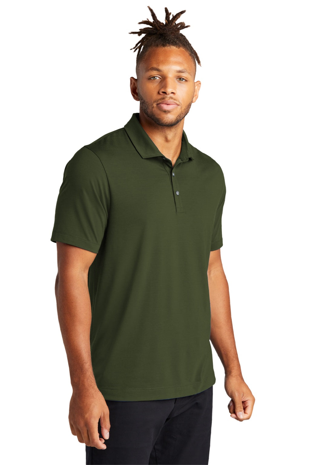 Mercer+Mettle MM1014 Mens Moisture Wicking Short Sleeve Polo Shirt Townsend Green Model 3Q