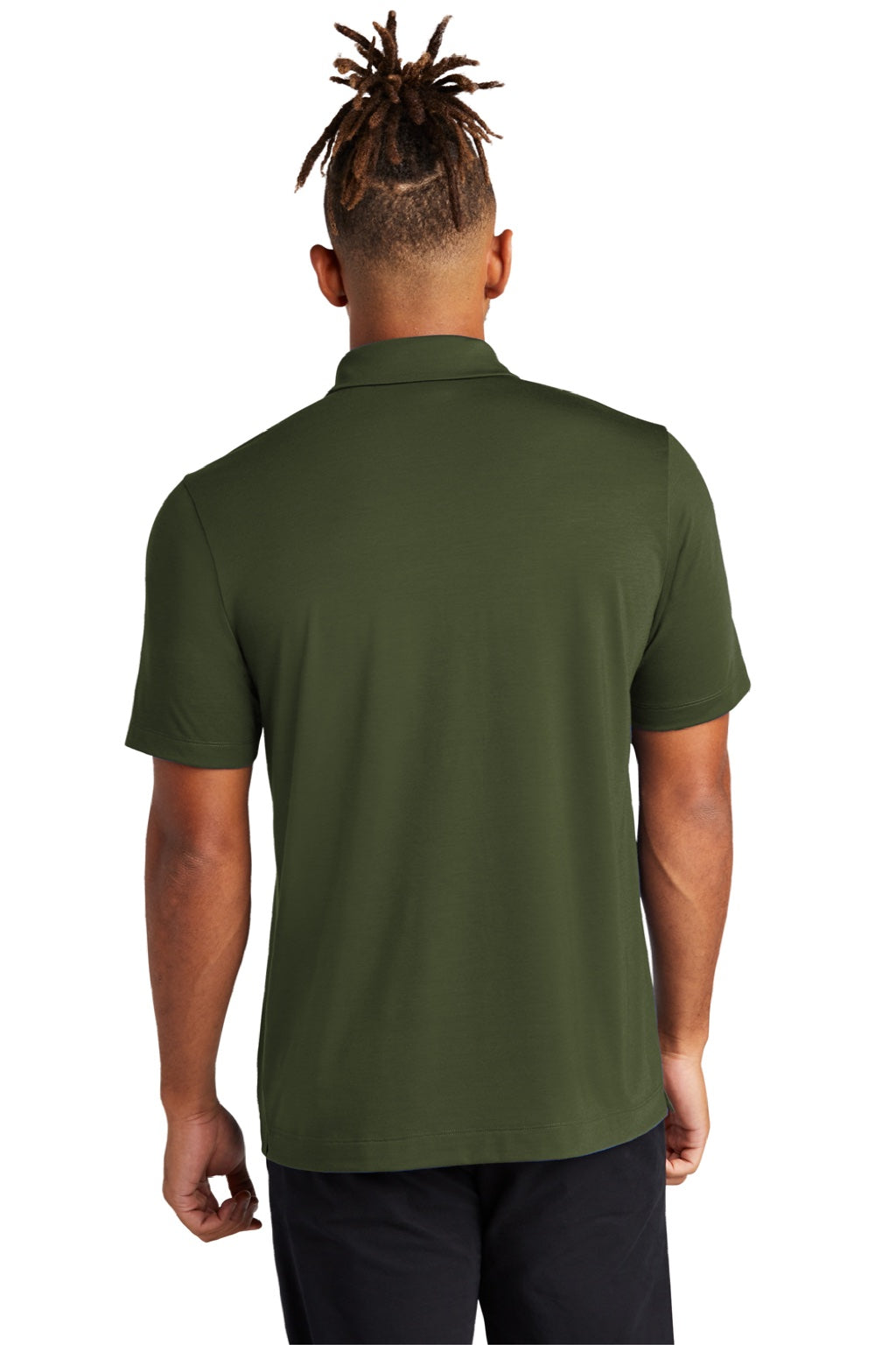 Mercer+Mettle MM1014 Mens Moisture Wicking Short Sleeve Polo Shirt Townsend Green Model Back