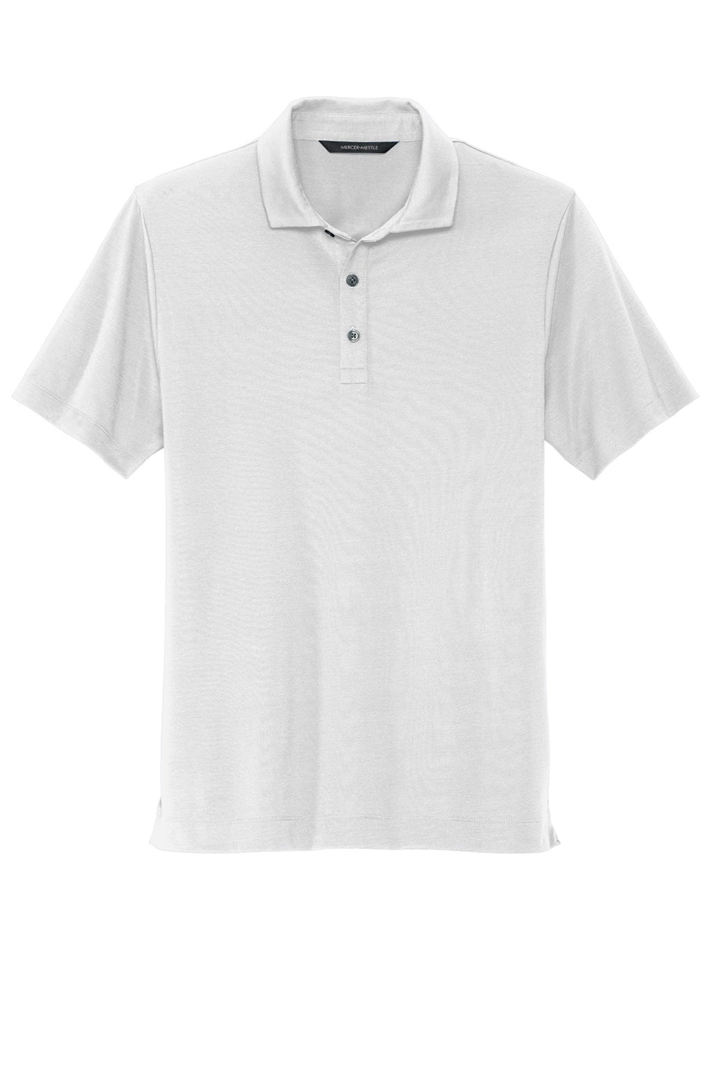 Mercer+Mettle MM1014 Moisture Wicking Short Sleeve Polo Shirt White Flat Front