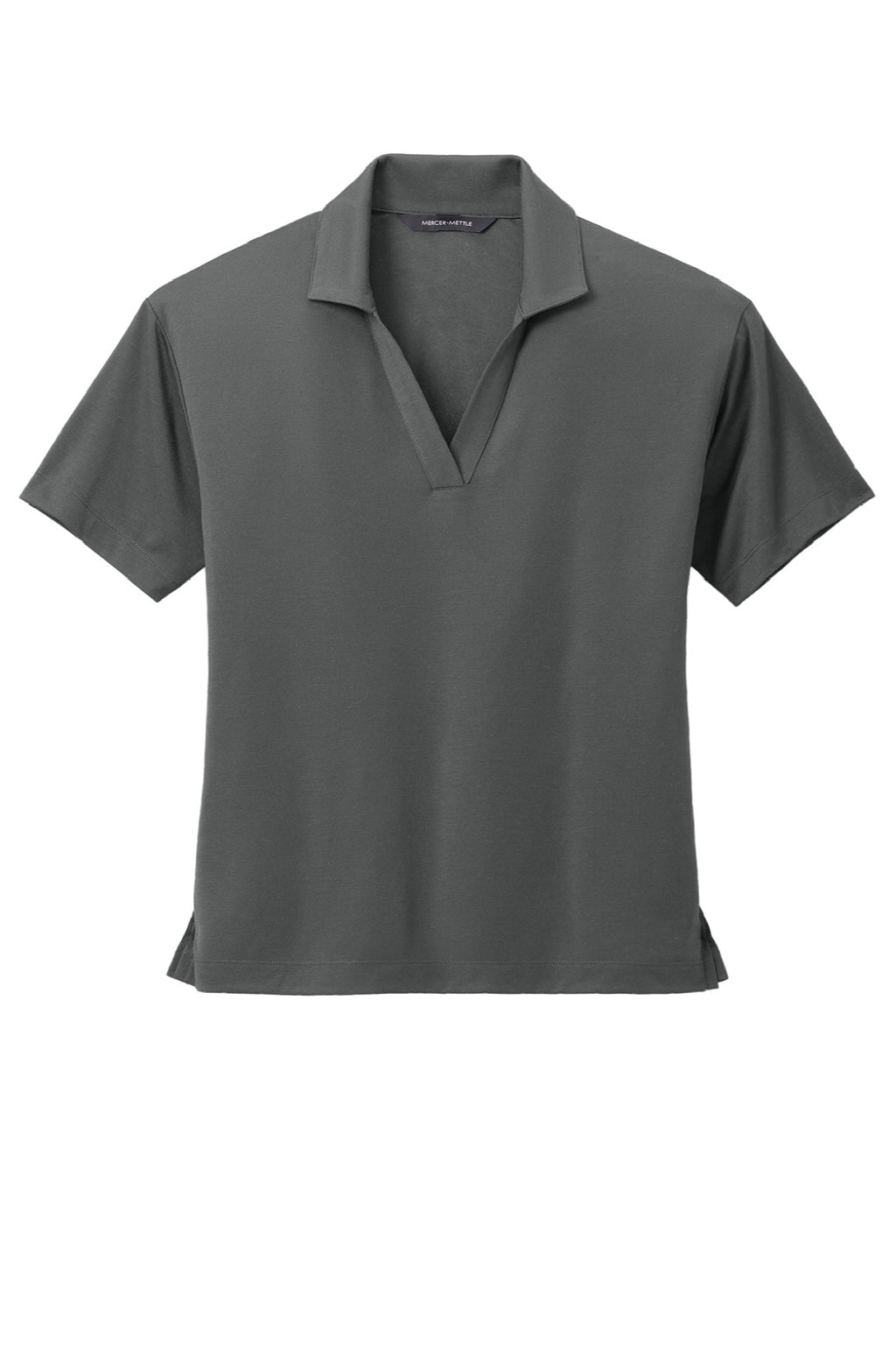 Mercer+Mettle MM1015 Moisture Wicking Short Sleeve Polo Shirt Anchor Grey Flat Front