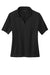 Mercer+Mettle MM1015 Moisture Wicking Short Sleeve Polo Shirt Deep Black Flat Front