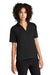 Mercer+Mettle MM1015 Womens Moisture Wicking Short Sleeve Polo Shirt Deep Black Model 3Q