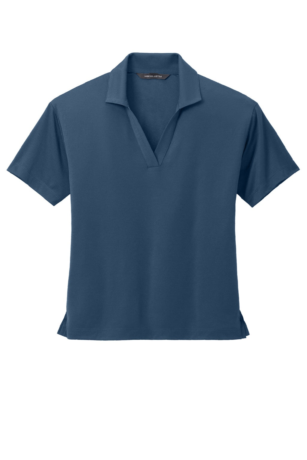 Mercer+Mettle MM1015 Moisture Wicking Short Sleeve Polo Shirt Insignia Blue Flat Front