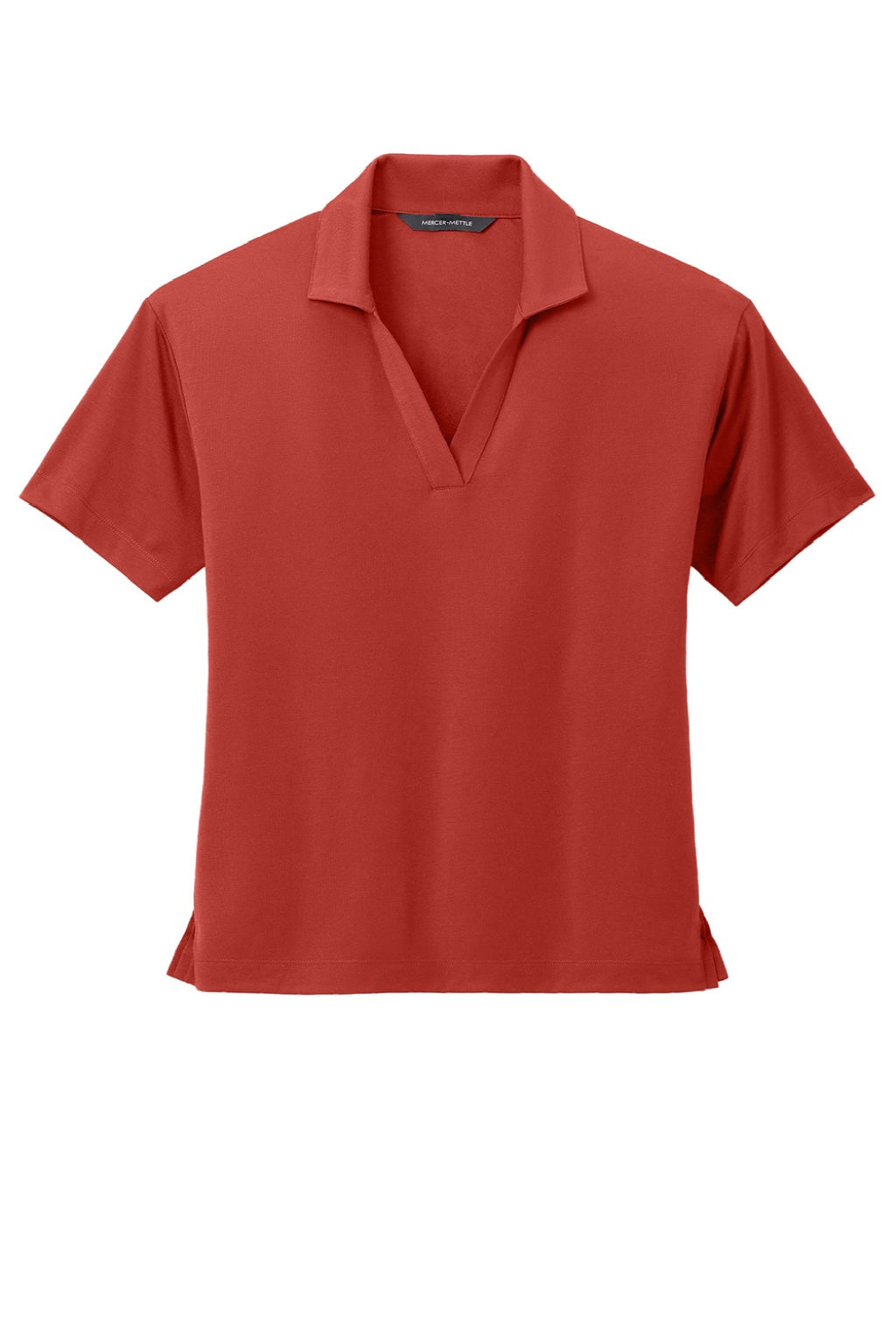 Mercer+Mettle MM1015 Moisture Wicking Short Sleeve Polo Shirt Terracotta Red Flat Front