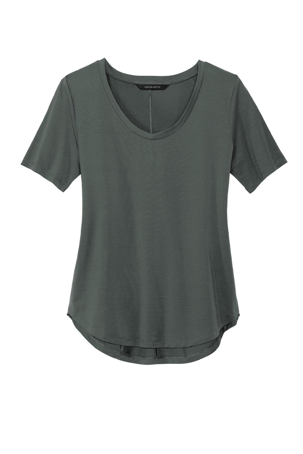 Mercer+Mettle MM1017 Moisture Wicking Short Sleeve Scoop Neck T-Shirt Anchor Grey Flat Front