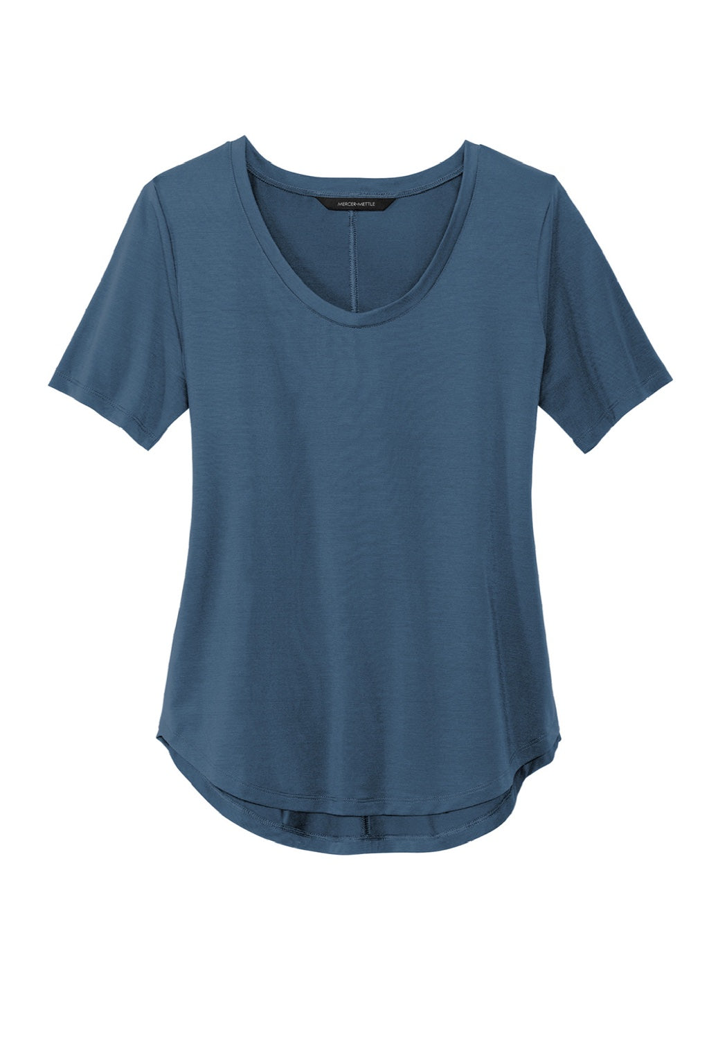 Mercer+Mettle MM1017 Moisture Wicking Short Sleeve Scoop Neck T-Shirt Insignia Blue Flat Front