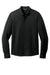 Mercer+Mettle MM1018 Mens Moisture Wicking Long Sleeve Button Down Shirt Deep Black Flat Front