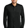 Mercer+Mettle Mens Moisture Wicking Long Sleeve Button Down Shirt - Deep Black