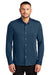 Mercer+Mettle MM1018 Mens Moisture Wicking Long Sleeve Button Down Shirt Insignia Blue Model Front