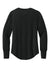 Mercer+Mettle MM1019 Womens Moisture Wicking Stretch Jersey Long Sleeve Blouson Top Deep Black Flat Back