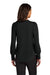 Mercer+Mettle MM1019 Womens Moisture Wicking Stretch Jersey Long Sleeve Blouson Top Deep Black Model Back