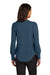 Mercer+Mettle MM1019 Womens Moisture Wicking Stretch Jersey Long Sleeve Blouson Top Insignia Blue Model Back