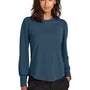 Mercer+Mettle Womens Moisture Wicking Stretch Jersey Long Sleeve Blouson Top - Insignia Blue