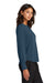 Mercer+Mettle MM1019 Womens Moisture Wicking Stretch Jersey Long Sleeve Blouson Top Insignia Blue Model Side