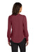 Mercer+Mettle MM1019 Womens Moisture Wicking Stretch Jersey Long Sleeve Blouson Top Rosewood Red Model Back
