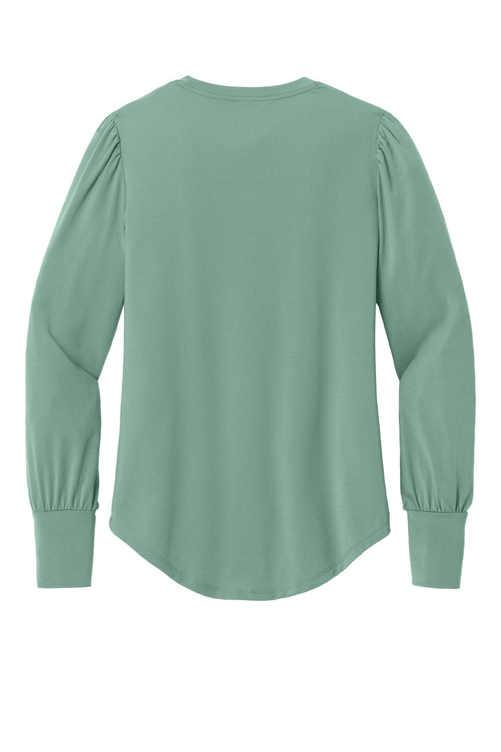 Mercer+Mettle MM1019 Womens Moisture Wicking Stretch Jersey Long Sleeve Blouson Top Sage Green Flat Back